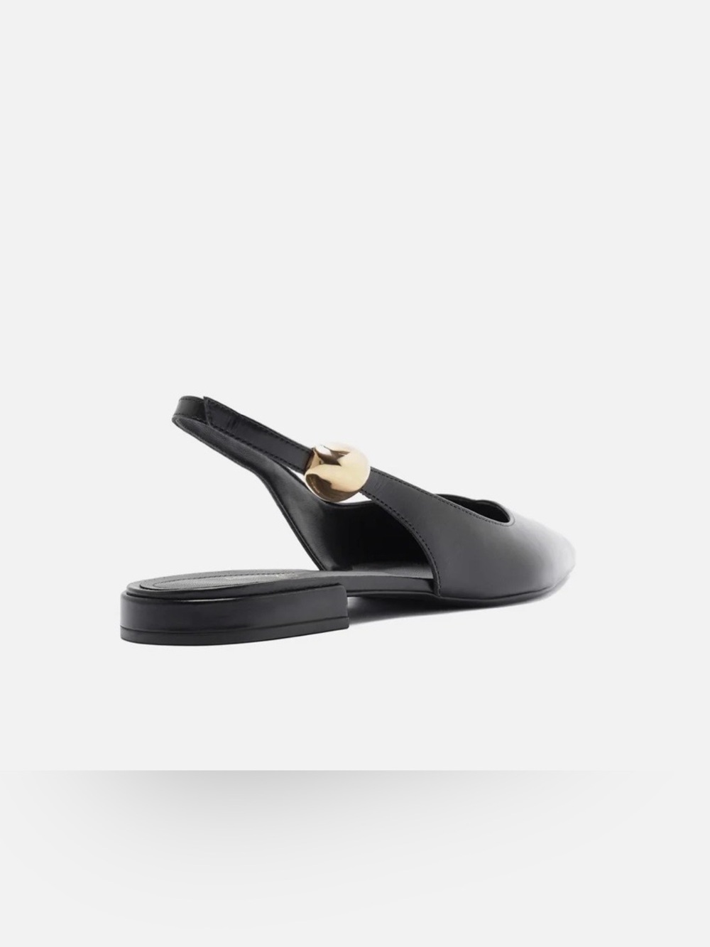 Arezzo Farrah Ballet Leather Flat in Black women size 8 gently used - Picture 4 of 16